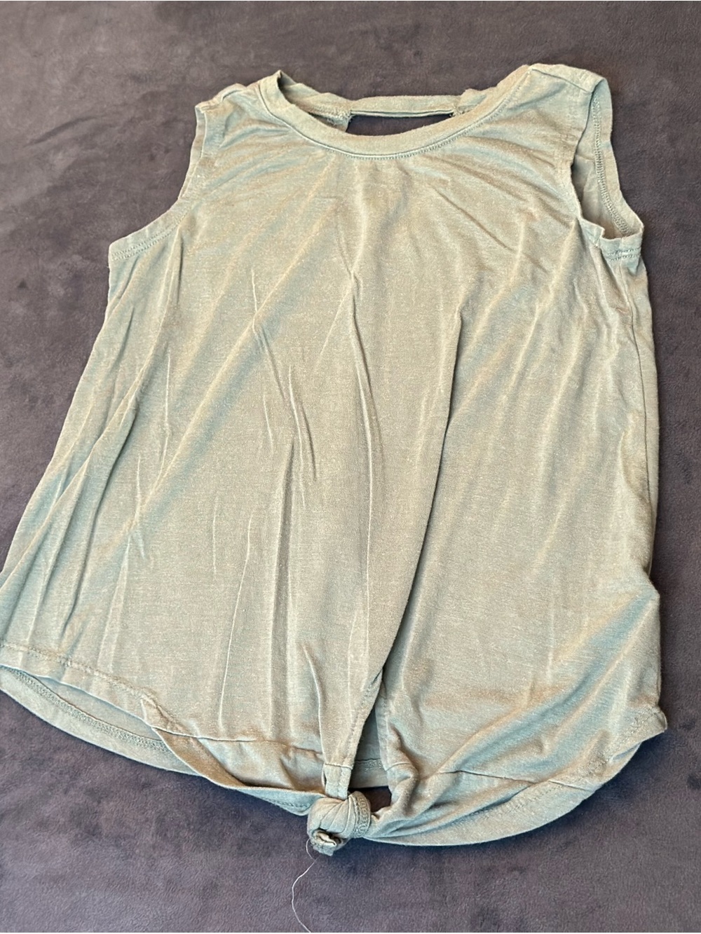Old Navy Sage Green Knot-Front Tank Top